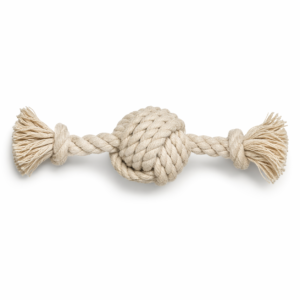 Durable Cotton Rope Dog Toy with Knot Ball – Interactive Tug & Chew Toy for Medium to Large Dogs