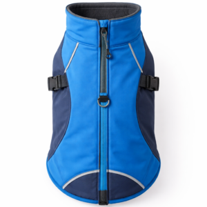 Waterproof Dog Jacket Reflective Lightweight Rain Coat Adjustable Medium Blue | Weehawken Pet Shop