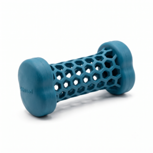 9thread Durable Honeycomb Dog Chew Toy - Hollow Teething Bone for Treat Dispensing (Teal)