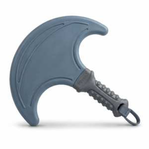 9thread Durable Axe Dog Chew Toy - Tough Rubber Hatchet with Grip Handle & Tug Loop (Slate Blue)